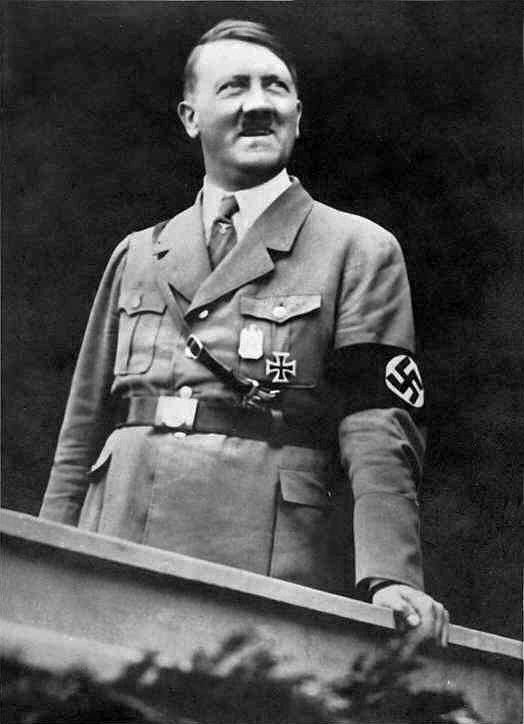 Adolf Hitler before his speech to the Hitler youth at Nuremberg